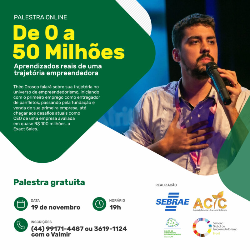 Palestra gratuita De 0 a 50 Milhões com Théo Orosco 4