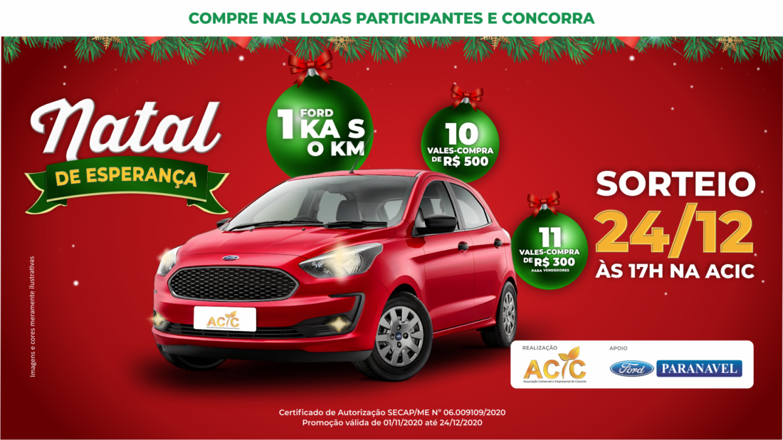 Sorteio da promoção de Natal da ACIC acontece nesta quinta-feira 2