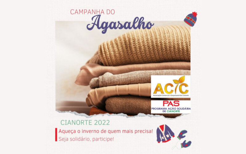 Campanha do Agasalho Coberta boa, a gente doa!