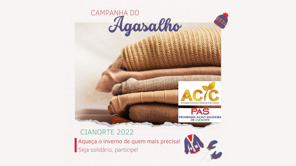 Campanha do Agasalho Coberta boa, a gente doa!