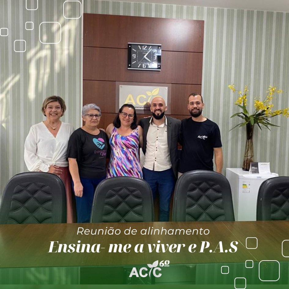 Aqui na ACIC você fica sabendo primeiro! Reunião de alinhamento com a equipe da ong Ensina-me a viver e P.A.S sobre as ações do Outubro Rosa, Novembro Azul e Natal Solidário! 2