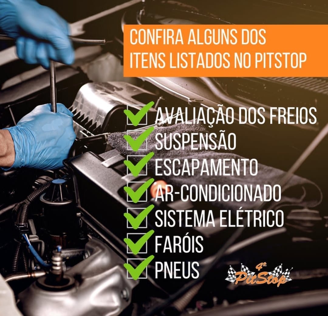 GARANTA A SEGURANÇA DOS EU VEICULO! TRAGA SEU CARRO PARA INSPEÇÃO VEICULAR DO 4º PIT STOP E TENHA TRANQUILIDADE NA ESTRADA! 2