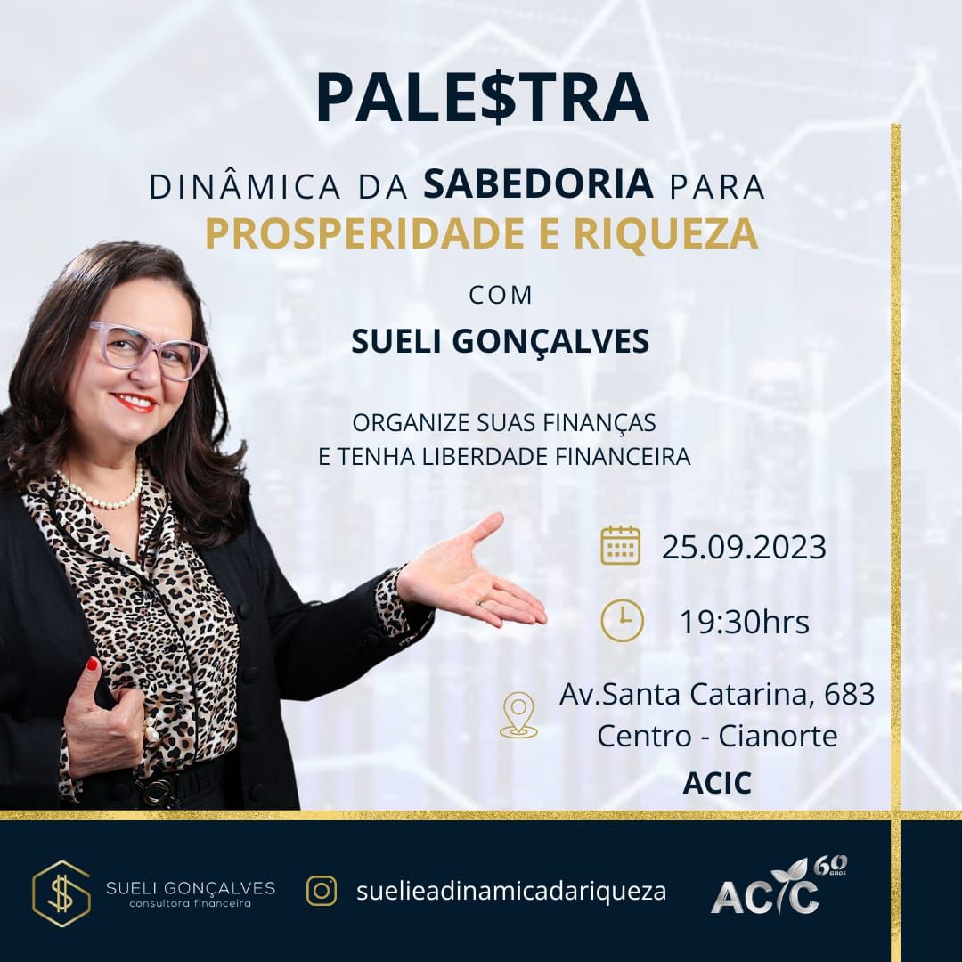 AQUI NA ACIC VOCÊ FICA SABENDO PRIMEIRO! Palestra Dinâmica da Sabedoria para Prosperidade e Riqueza 2