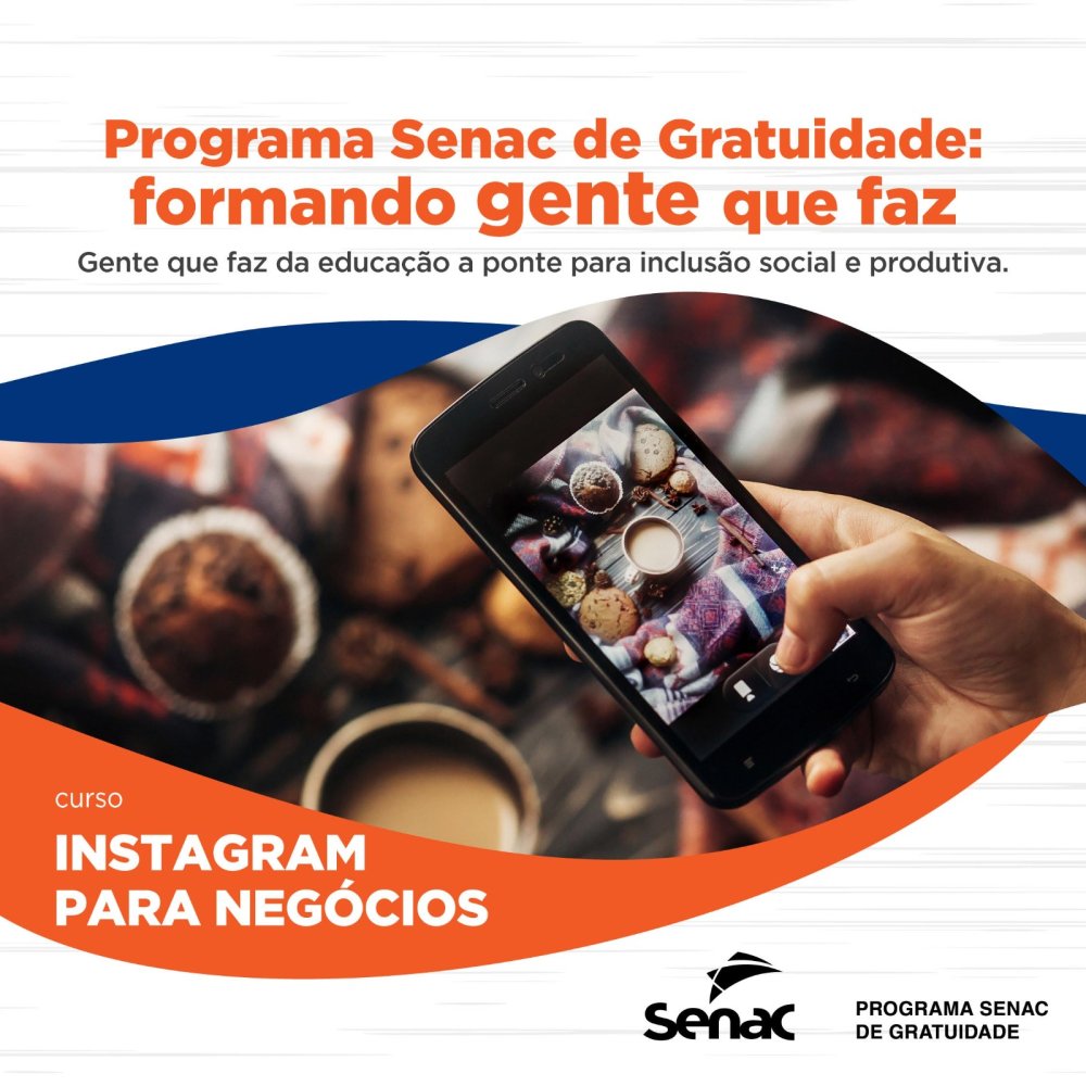 Aqui na ACIC você fica sabendo primeiro! O SENAC e a ACIC oferecem GRATUITAMENTE o curso INSTAGRAM PARA NEGÓCIOS 2