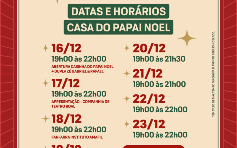 Cronograma Encantos de Natal - Instituto ACIC 8