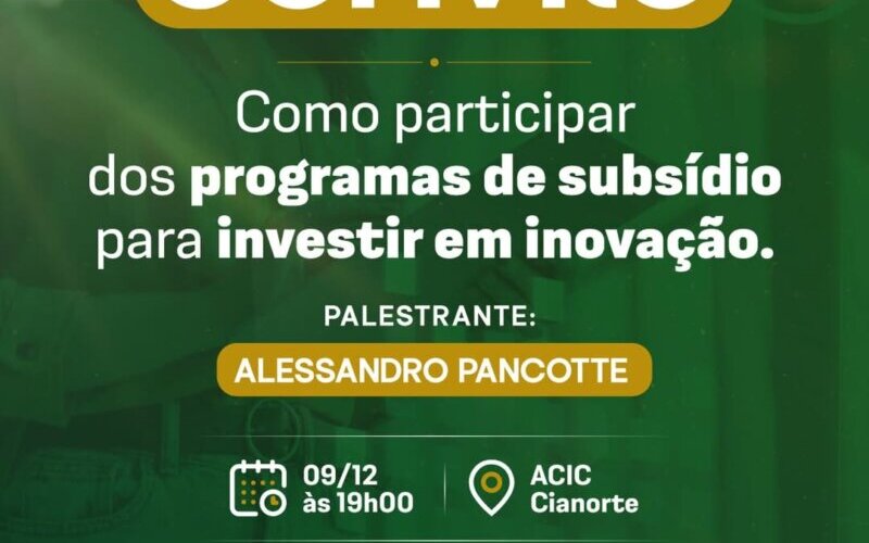 Palestra sobre Programas de Subsídio para Inovação 2